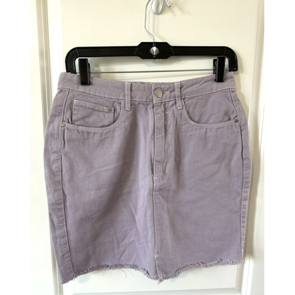 brave soul london denim studio lavendar denim skirt 8/36 nwot